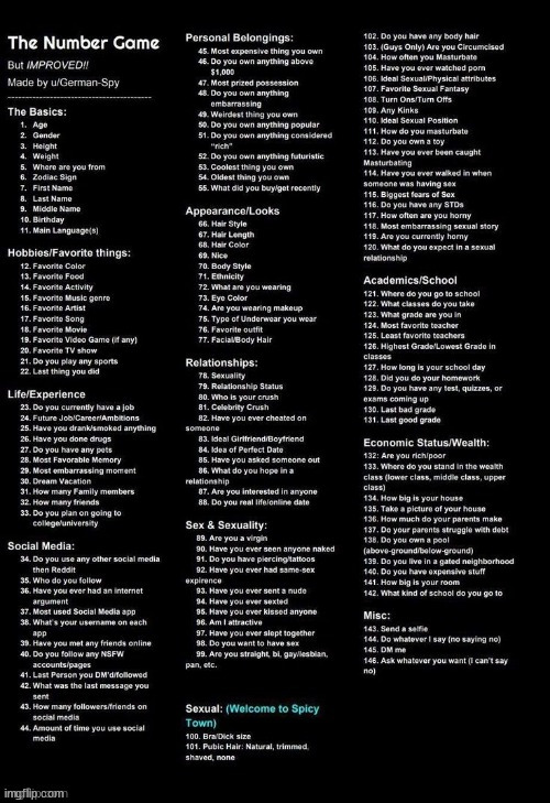 gonna be the last one of theses for awhile at night time (for me) so knock yall selfs out | image tagged in numbers game | made w/ Imgflip meme maker