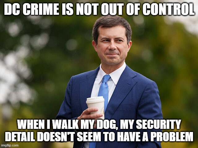 No crime here! My security detail keeps the riff raff away | DC CRIME IS NOT OUT OF CONTROL; WHEN I WALK MY DOG, MY SECURITY DETAIL DOESN'T SEEM TO HAVE A PROBLEM | image tagged in incompetence,denial,crime,washington dc,scumbag government,fjb | made w/ Imgflip meme maker
