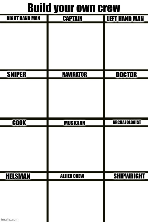 Build your own crew Blank Meme Template