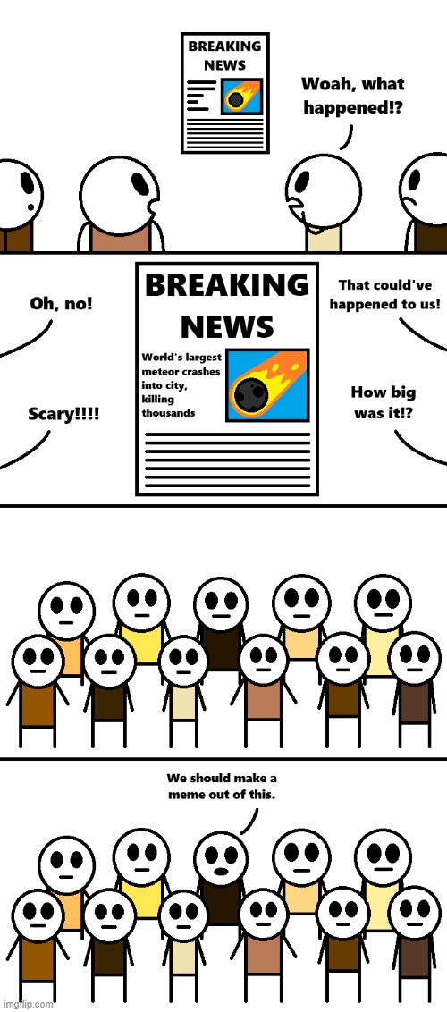image tagged in breaking news,meteor,tragedy | made w/ Imgflip meme maker