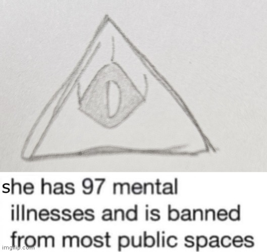 image tagged in she has 97 mental illnesses | made w/ Imgflip meme maker