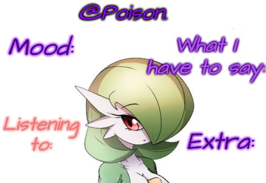 Poison's Gardevoir temp Blank Meme Template