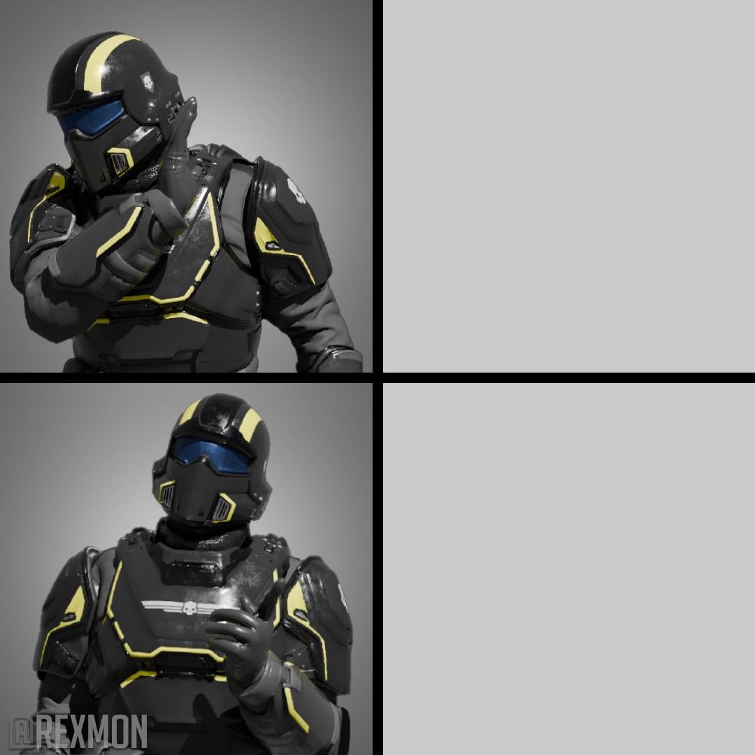 Helldiver Drake Blank Meme Template