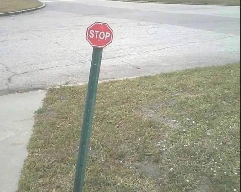 High Quality Small stop sign Blank Meme Template