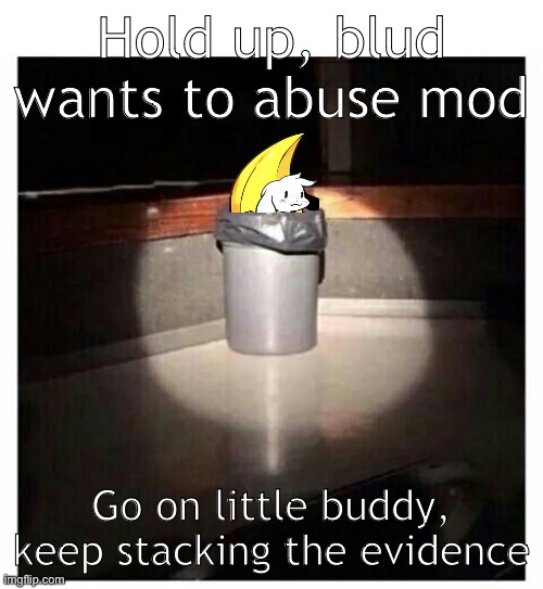 How exactly does one get pussy while living at the white house as a teenage boy? The secret service always cock blocking you. wh | Hold up, blud wants to abuse mod; Go on little buddy, keep stacking the evidence | image tagged in trashcan | made w/ Imgflip meme maker