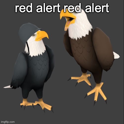 beware | red alert red alert | image tagged in tf2 eagles | made w/ Imgflip meme maker