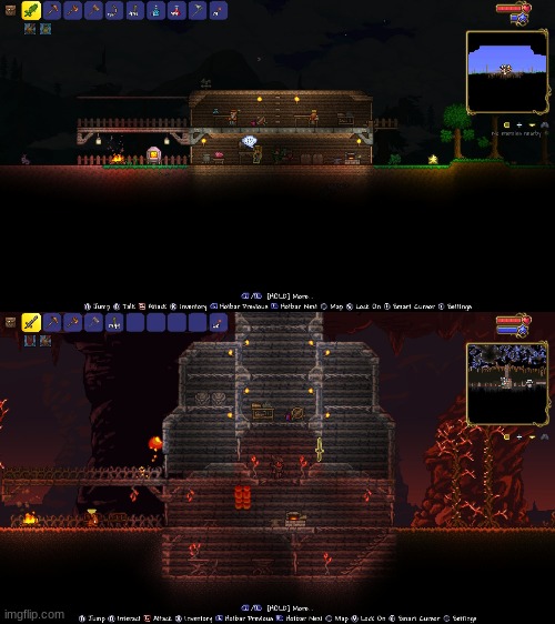 It's not about the destination, it's about the Journey. (Bases are currently a WIP) - Seeds: ForTheWorthy & DontDigUp | image tagged in terraria,memes,gaming,video games,nintendo switch,screenshot | made w/ Imgflip meme maker