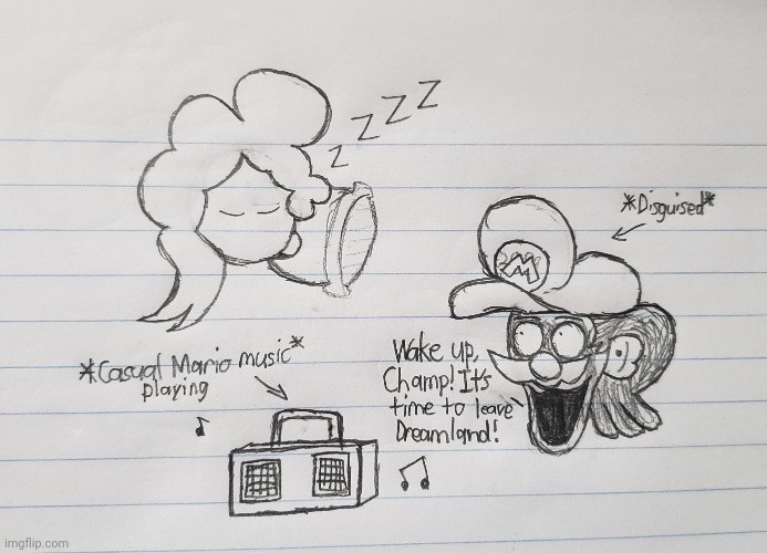 Goofy ahh doodle in class: Personalized Alarm Clock (Ft. Lian) | image tagged in school,class,drawing | made w/ Imgflip meme maker
