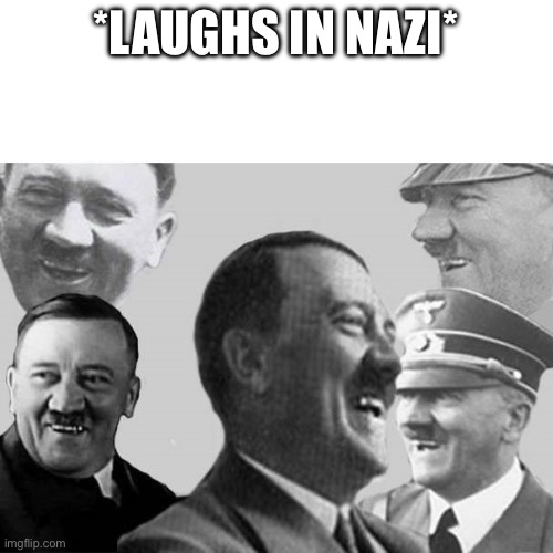 Laughs in Nazi | *LAUGHS IN NAZI* | image tagged in laughs in nazi | made w/ Imgflip meme maker
