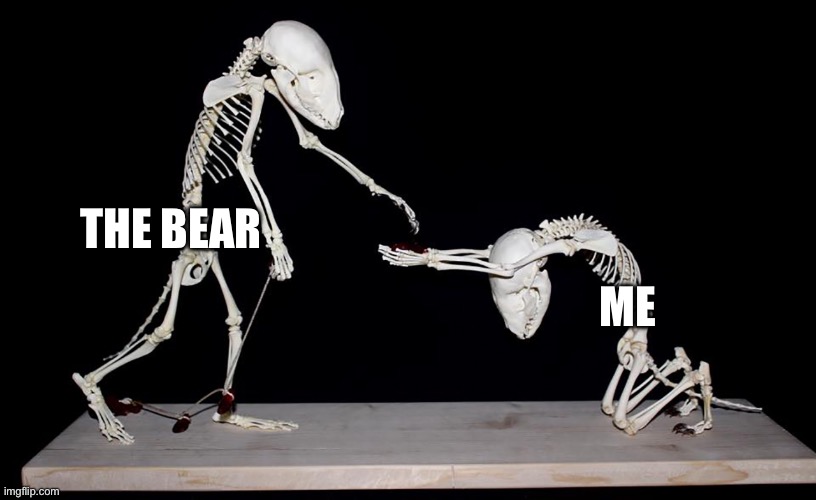 Powerful skelly | THE BEAR ME | image tagged in powerful skelly | made w/ Imgflip meme maker