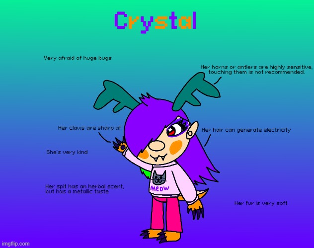 crystal reference sheet | image tagged in crystal the rare thwok,my singing monsters,rare thwok | made w/ Imgflip meme maker