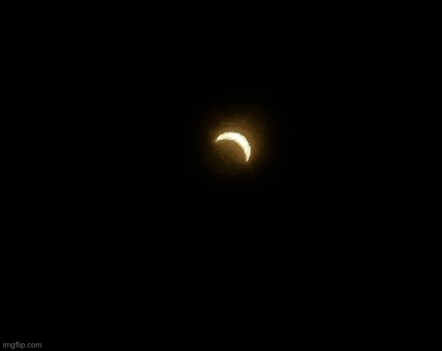 Partial solar eclipse in west Texas | image tagged in solar eclipse | made w/ Imgflip meme maker