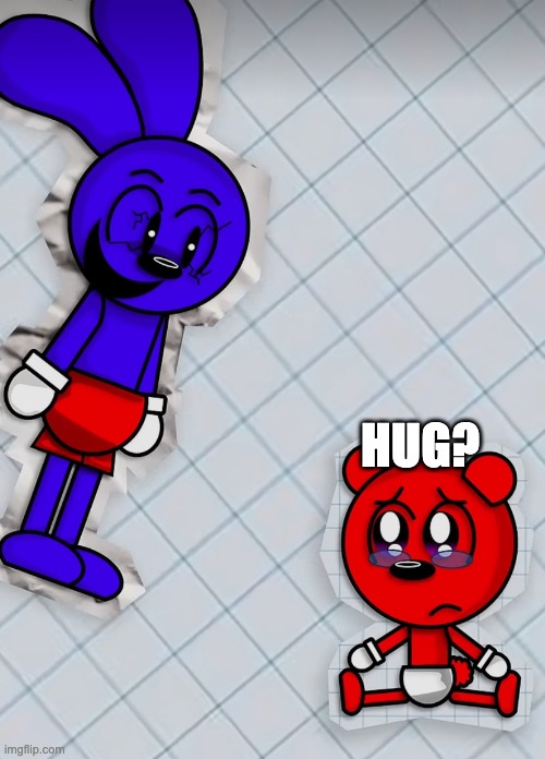 Riggy terrorizing kid | HUG? | image tagged in riggy terrorizing kid | made w/ Imgflip meme maker