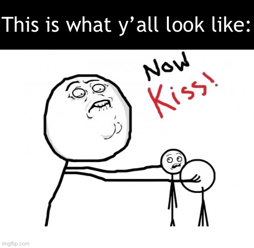 We get a lil silly | This is what y’all look like: | image tagged in now kiss | made w/ Imgflip meme maker