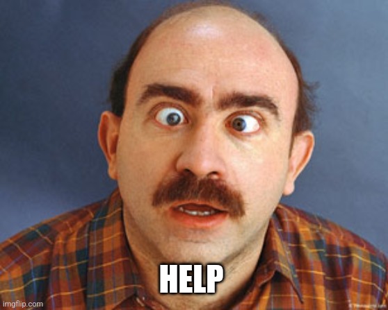 crosseyed | HELP | image tagged in crosseyed | made w/ Imgflip meme maker