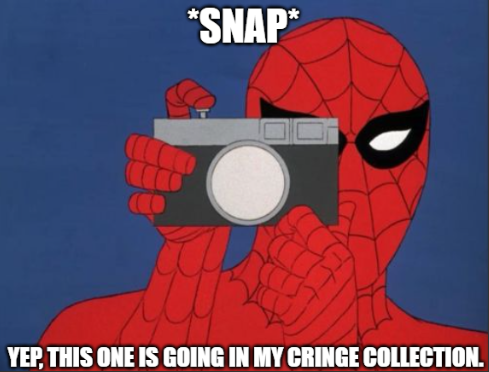 Spiderman Cringe Collection Blank Meme Template