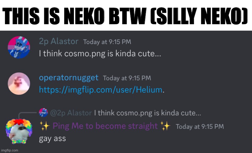 The 2p is neko | THIS IS NEKO BTW (SILLY NEKO) | made w/ Imgflip meme maker