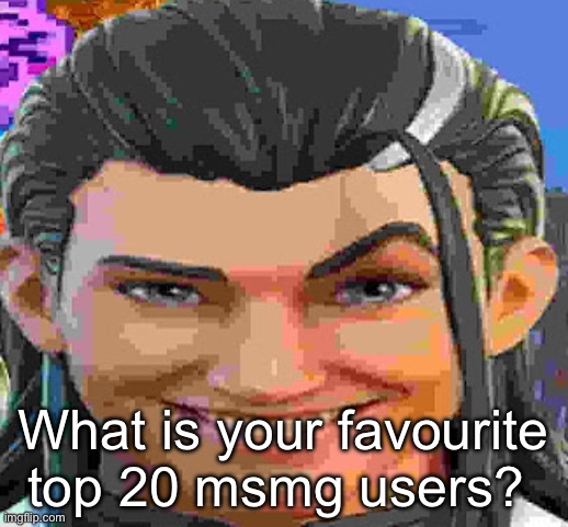 :( | What is your favourite top 20 msmg users? | made w/ Imgflip meme maker