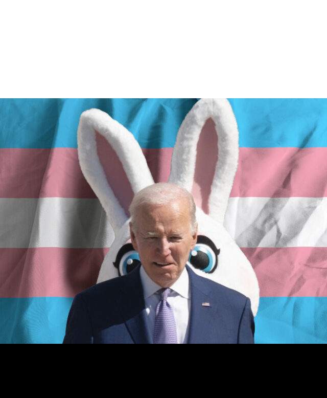 High Quality Biden Transgender Easter Bunny Blank Meme Template