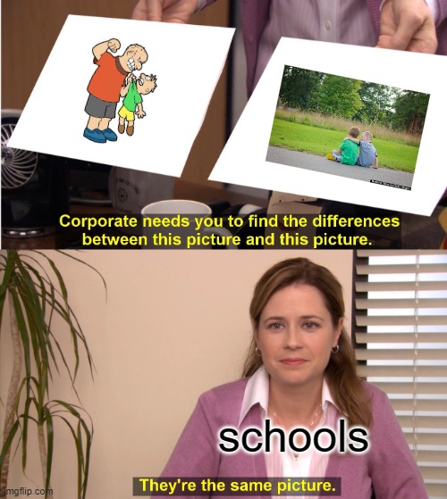 They're The Same Picture | schools | image tagged in memes,they're the same picture | made w/ Imgflip meme maker