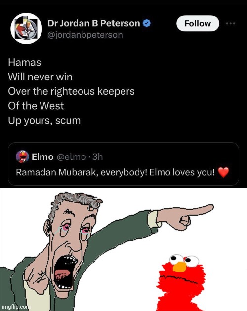 beefing with elmo is crazy | made w/ Imgflip meme maker