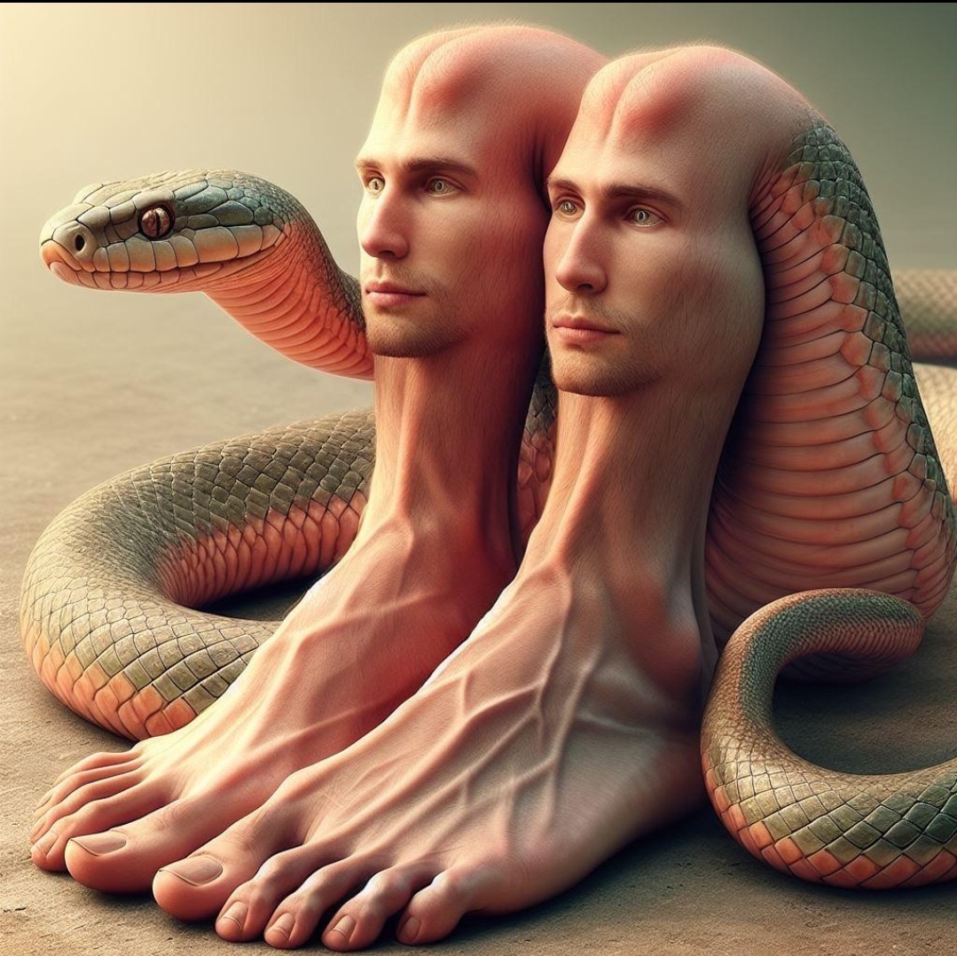 Snake with John travolta as knees Blank Meme Template