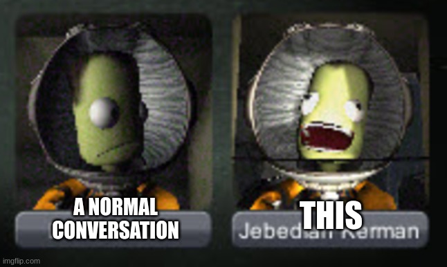 A NORMAL CONVERSATION THIS | image tagged in ksp | made w/ Imgflip meme maker