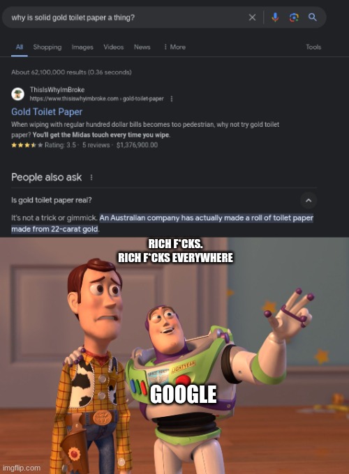 I love this website's name | RICH F*CKS. 
RICH F*CKS EVERYWHERE; GOOGLE | image tagged in memes,x x everywhere,funny | made w/ Imgflip meme maker