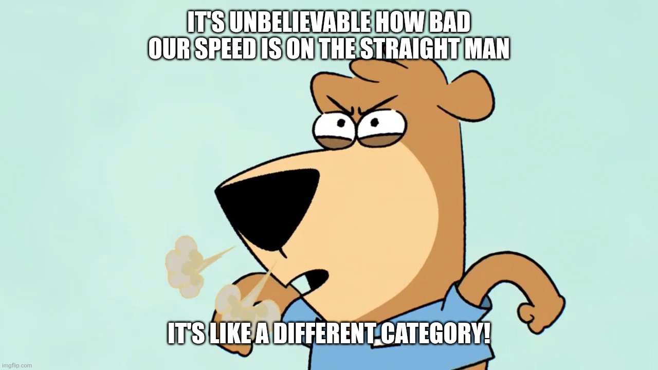 IT'S UNBELIEVABLE HOW BAD OUR SPEED IS ON THE STRAIGHT MAN; IT'S LIKE A DIFFERENT CATEGORY! | image tagged in formula 1,china,canadian,racing,open-wheel racing | made w/ Imgflip meme maker