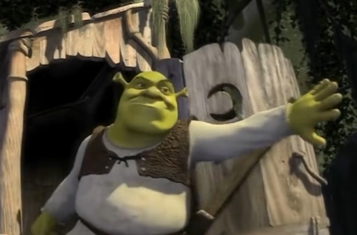 Shrek Opens the Door Blank Meme Template