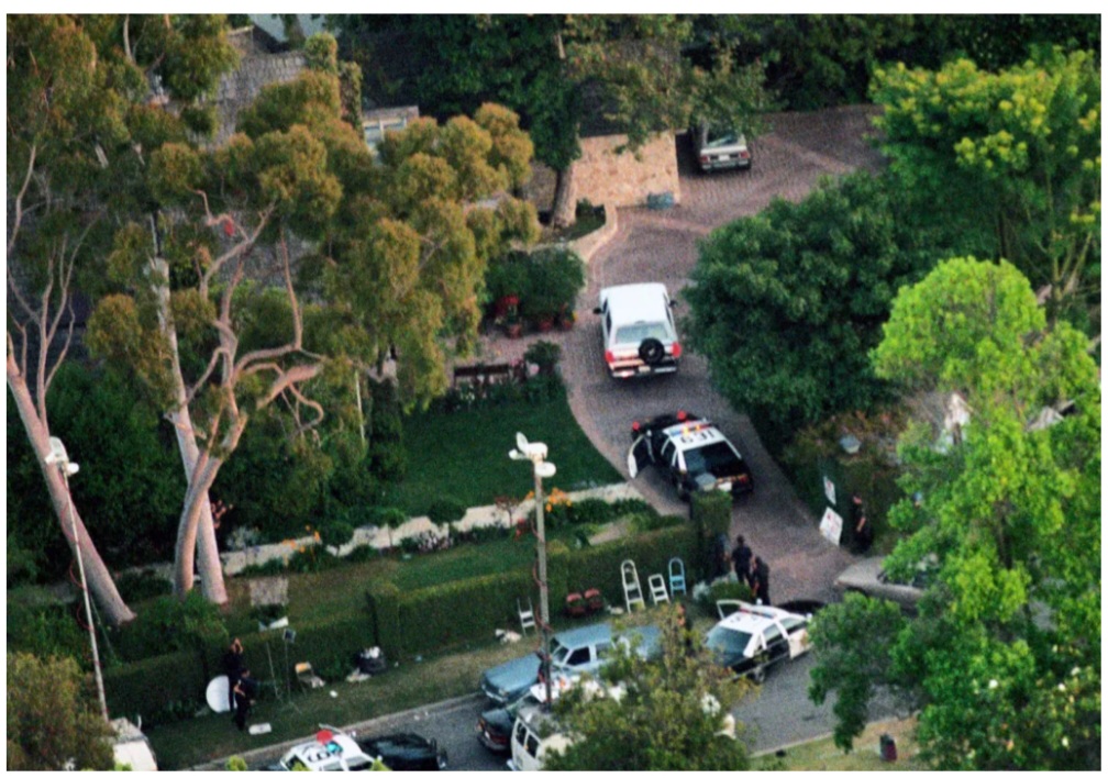 OJ White Bronco driveway Blank Meme Template