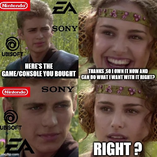 You will own nothing and you will be happy | image tagged in memes,funny,gaming,nintendo,ea sports | made w/ Imgflip meme maker
