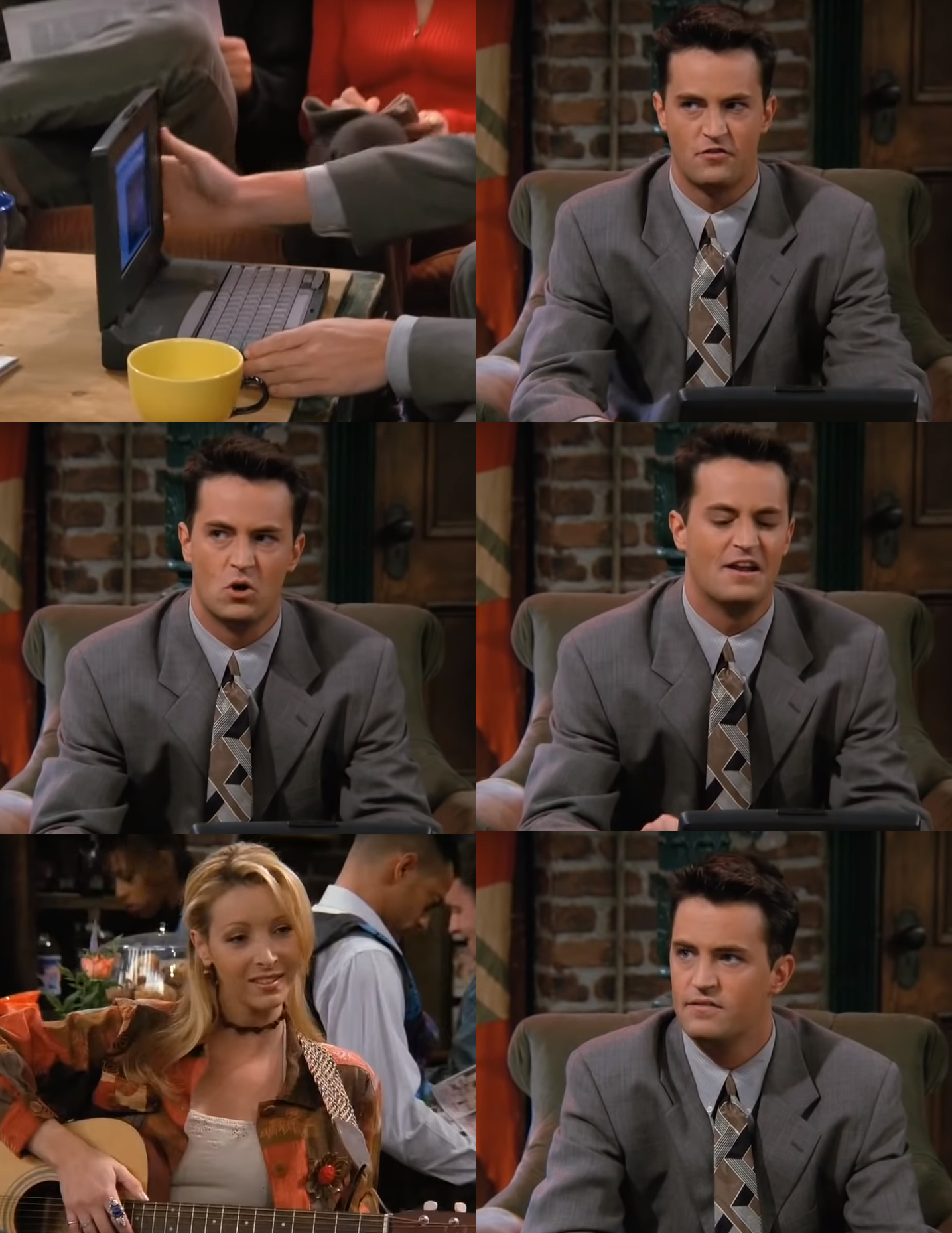 chandler laptop Blank Meme Template