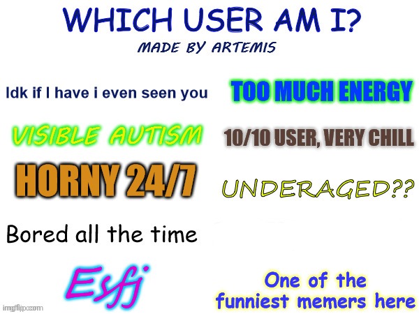 Which user am I? | image tagged in which user am i | made w/ Imgflip meme maker