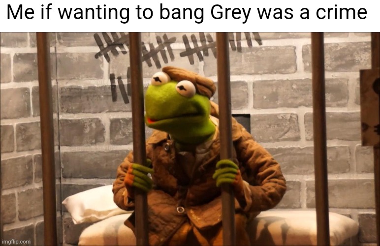...FIFTEEN MINUTES PLEASE | Me if wanting to bang Grey was a crime | image tagged in kermit in jail | made w/ Imgflip meme maker