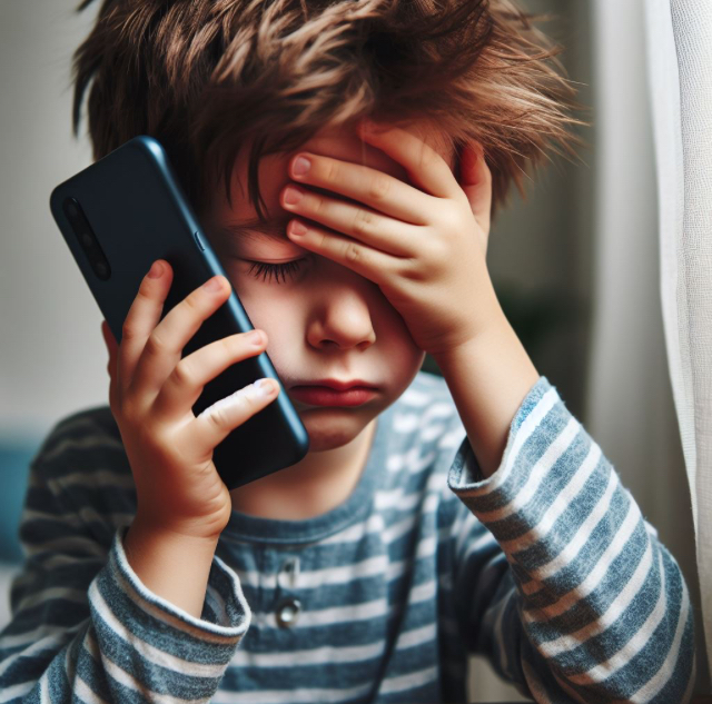 Child talking on phone Blank Meme Template