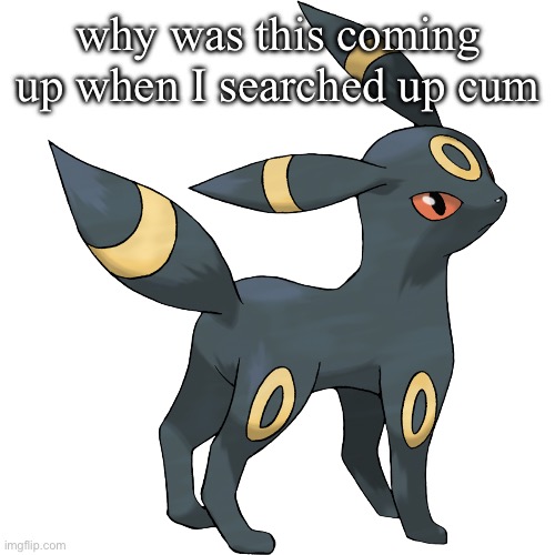 really people | why was this coming up when I searched up cum | image tagged in umbreon | made w/ Imgflip meme maker