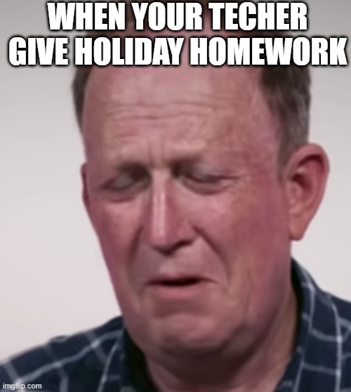 school | WHEN YOUR TECHER GIVE HOLIDAY HOMEWORK | image tagged in school,homework,hate,teachers | made w/ Imgflip meme maker