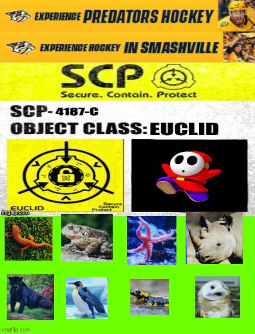 SmashVILLE SCP-4187-C Label And Animals | made w/ Imgflip meme maker