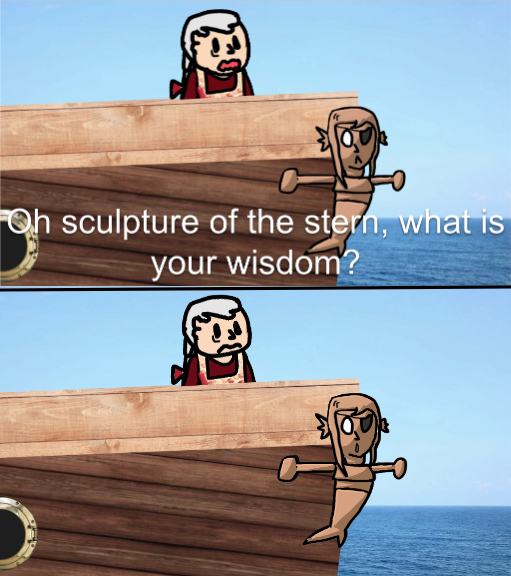 O' Sculpture of the stern Blank Meme Template