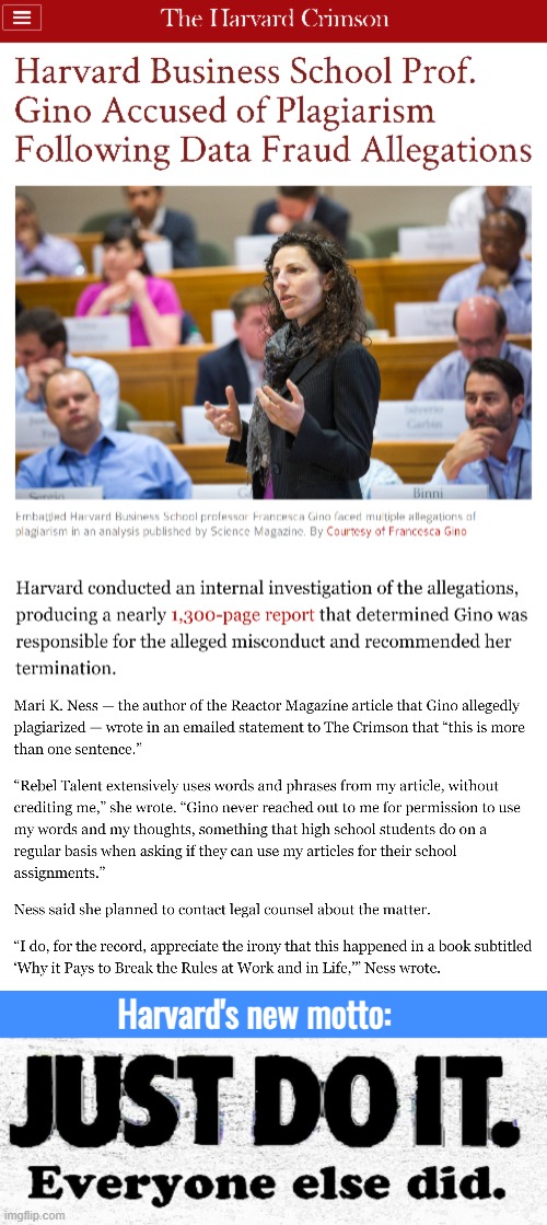 Harvard just can't help itself | image tagged in fraud,news | made w/ Imgflip meme maker