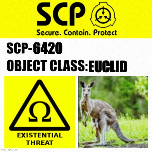 SCP-6420 Label | 6420; EUCLID | image tagged in scp object class blank label | made w/ Imgflip meme maker