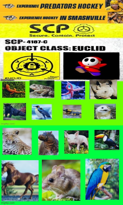 SmashVILLE SCP-4187-C Label And Animals | made w/ Imgflip meme maker