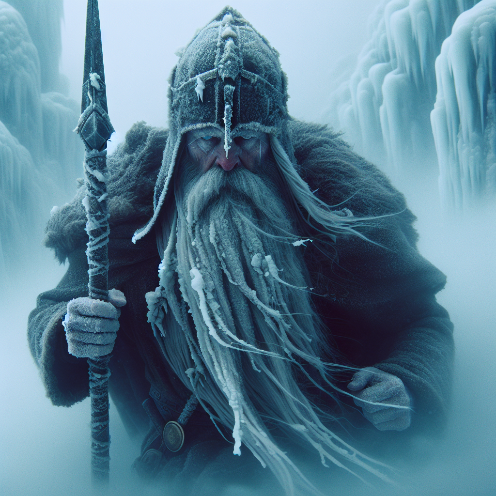 Odin walking in the blistering cold of helheimr Blank Meme Template