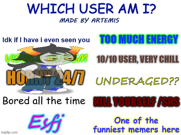 Which user am I? | image tagged in which user am i | made w/ Imgflip meme maker