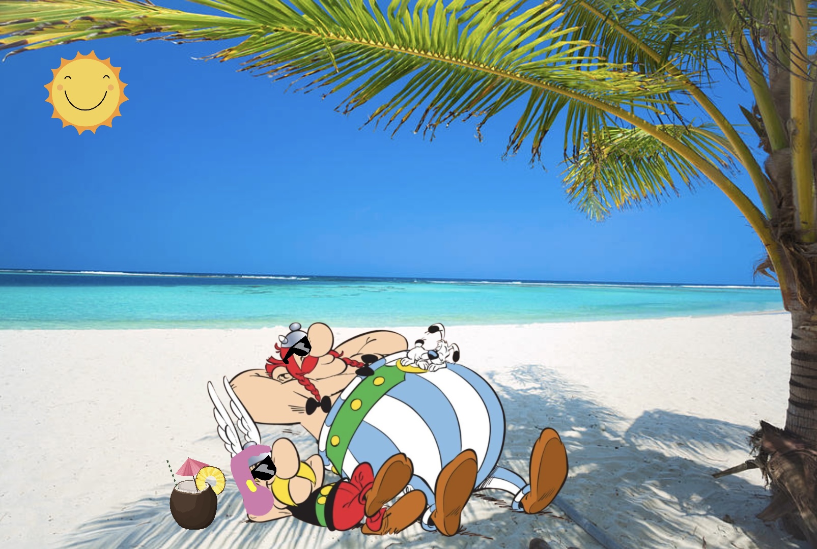 High Quality Astérix and Obélix’s Tropical Holiday Blank Meme Template