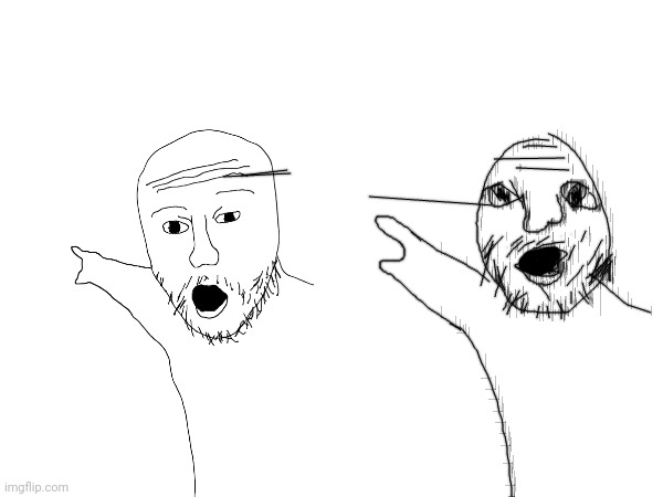 Why does the beard on my Redraw of Soyjaks look hyperreal? | made w/ Imgflip meme maker