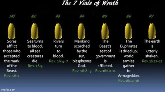 The seven vials of the wrath of God | image tagged in the seven vials of the wrath of god | made w/ Imgflip meme maker