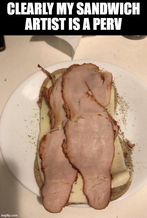 Stupid Sexy Sammich | CLEARLY MY SANDWICH ARTIST IS A PERV | image tagged in sex jokes | made w/ Imgflip meme maker