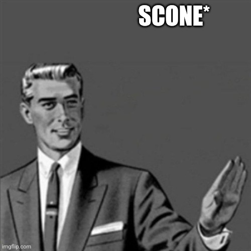 Correction guy | SCONE* | image tagged in correction guy | made w/ Imgflip meme maker